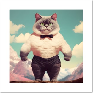 Feline Flex: The Beefcake Kitty Brigade - Earl Posters and Art